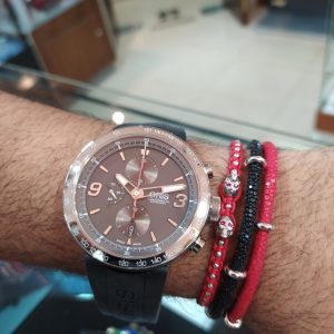 RELOJ ORIS AUTOMÁTICO JUNTO A PULSERAS DOUBLE BONE DE PIEL DE MANTA RAYA CON ACERO INOXIDABLE